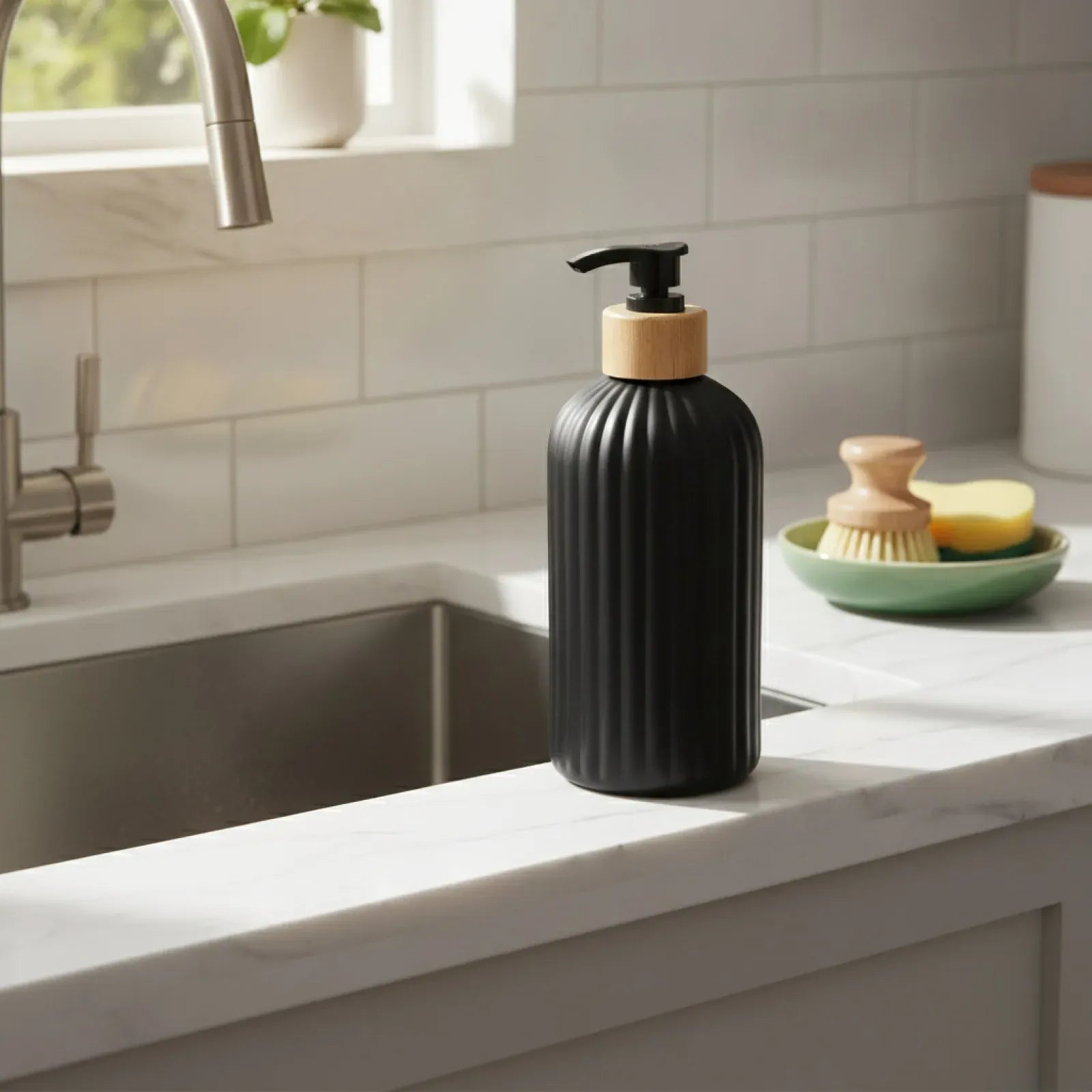 Distributeur Savon Noir 500ml Élégant